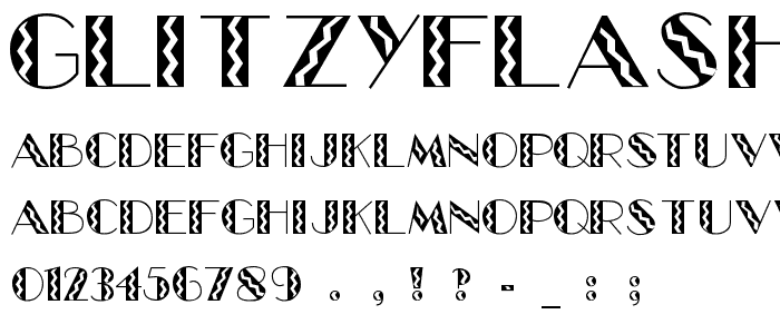 GlitzyFlash Regular font